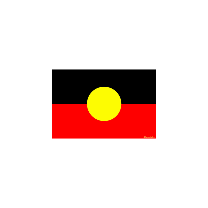 haus of dizzy rectangle aboriginal flag sticker