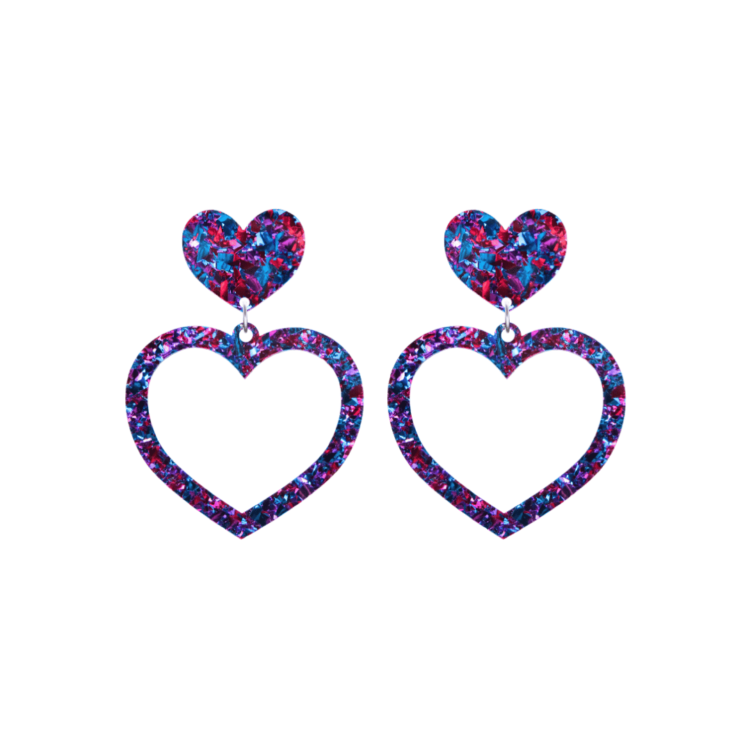 Haus of Dizzy 'Aladdin' Barbie Heart Earrings