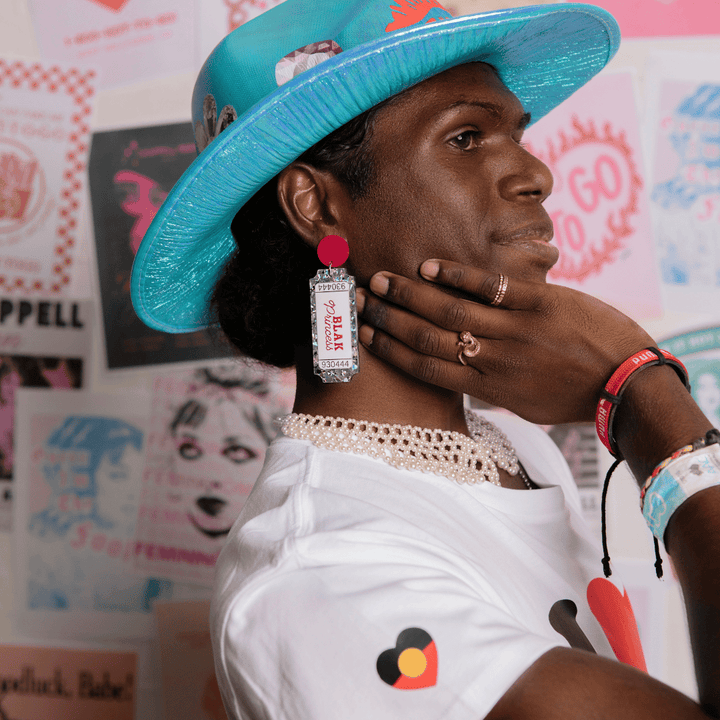 HAUS OF DIZZY 'Blak Princess' Ticket Earrings