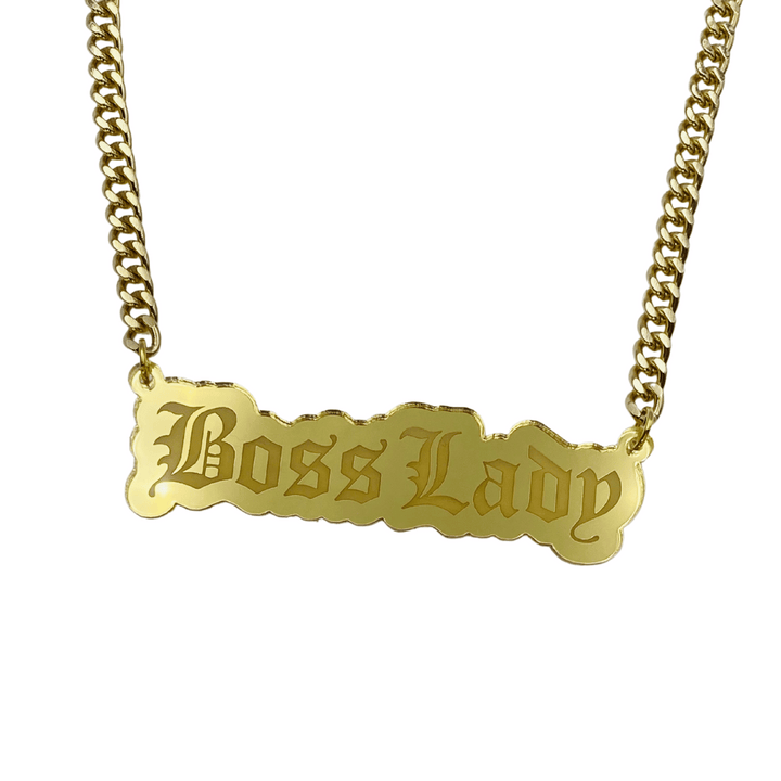 HAUS OF DIZZY 'Boss Lady' Plate Necklace