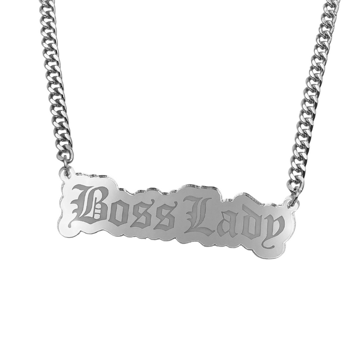 HAUS OF DIZZY 'Boss Lady' Plate Necklace