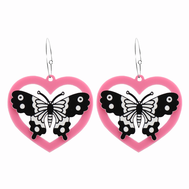 Haus of Dizzy x Roxxi's Poolroom 'Butterfly' Barbie Heart Earrings