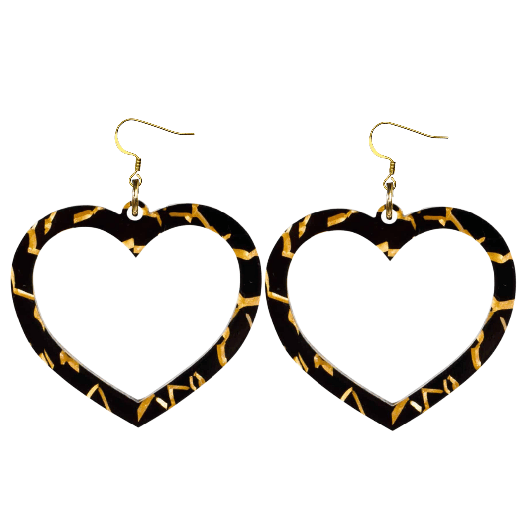 Haus of Dizzy Tiger Barbie Heart Earrings