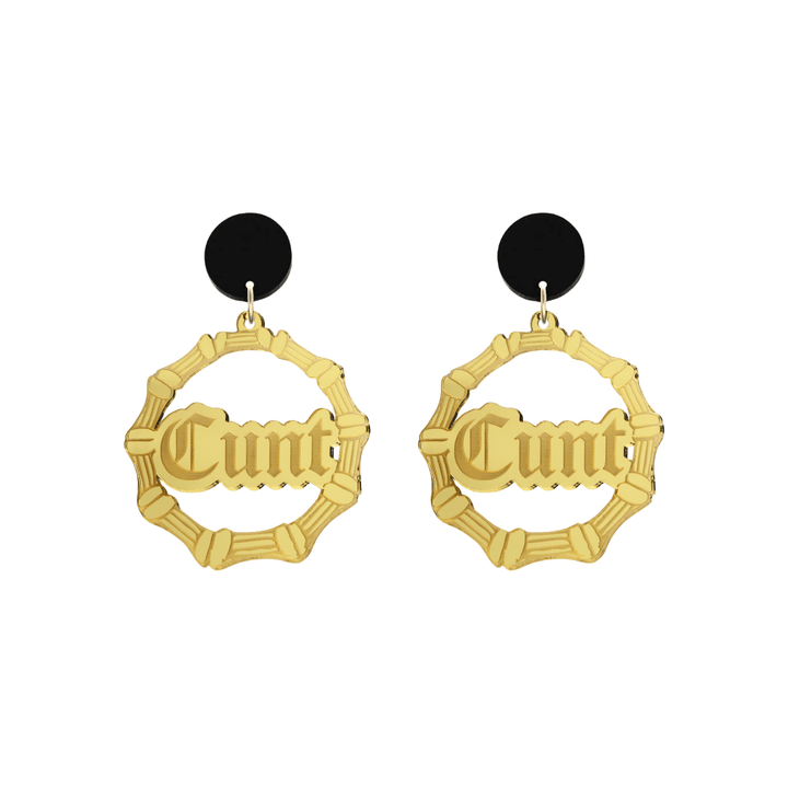 Haus of Dizzy Cunt Bamboo Hoops