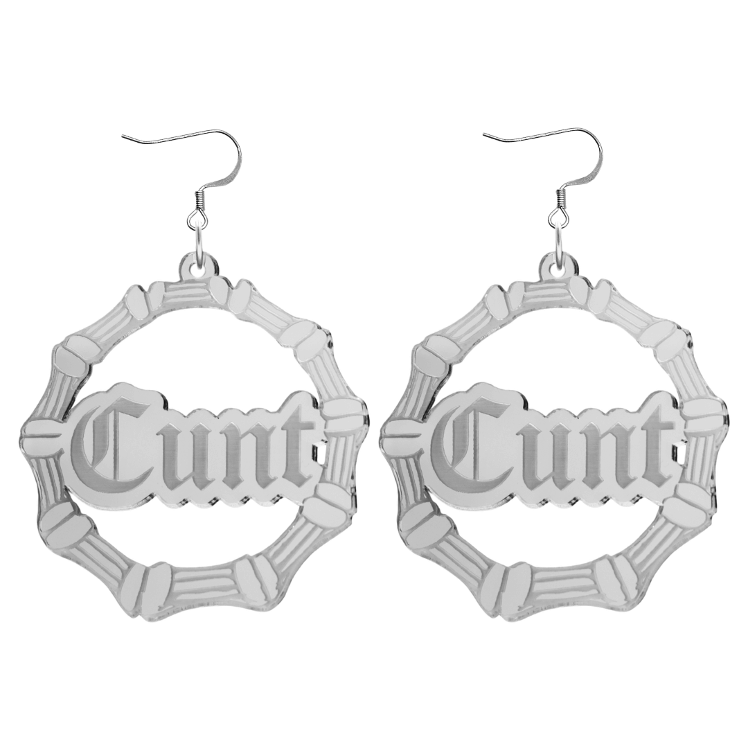 Haus of Dizzy Cunt Bamboo Hoops