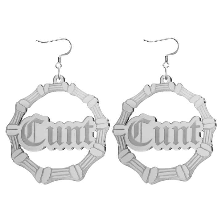 Haus of Dizzy Cunt Bamboo Hoops