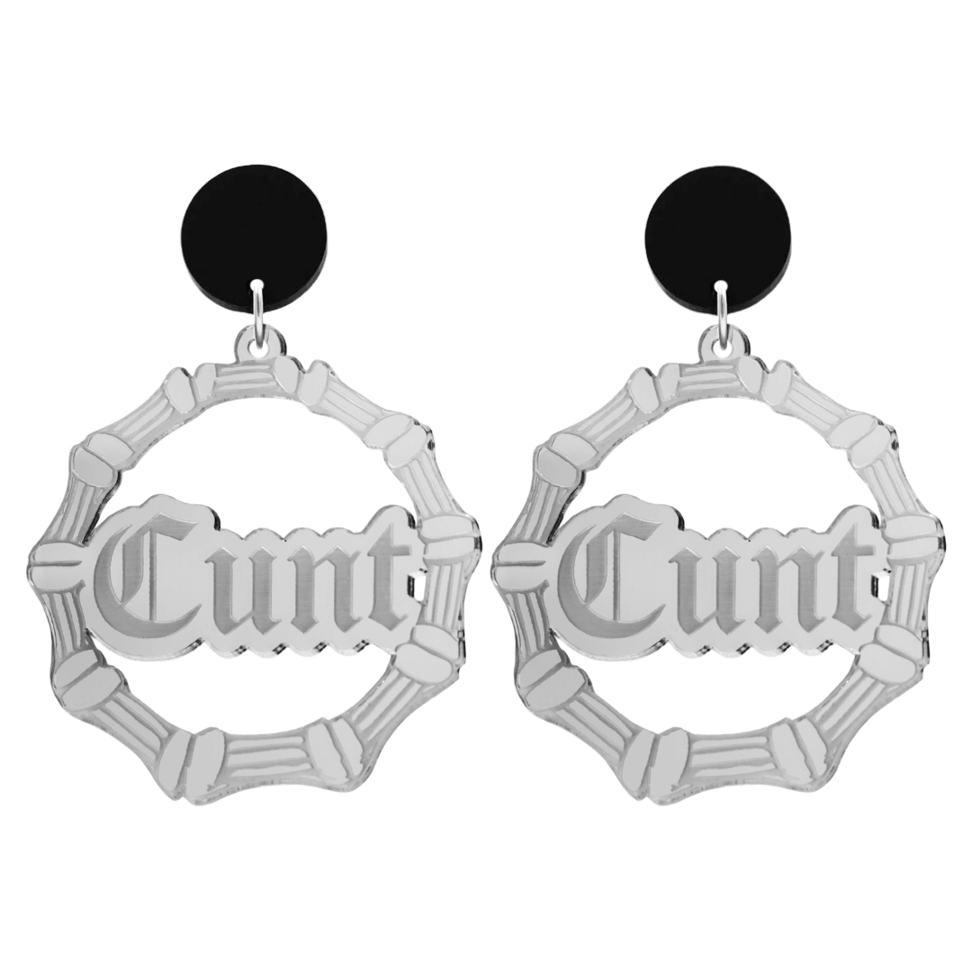 Haus of Dizzy Cunt Bamboo Hoops