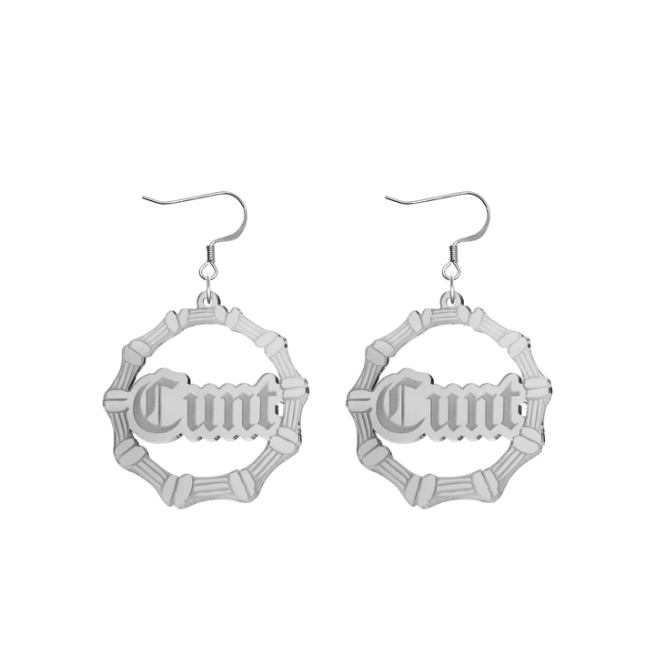 Haus of Dizzy Cunt Bamboo Hoops