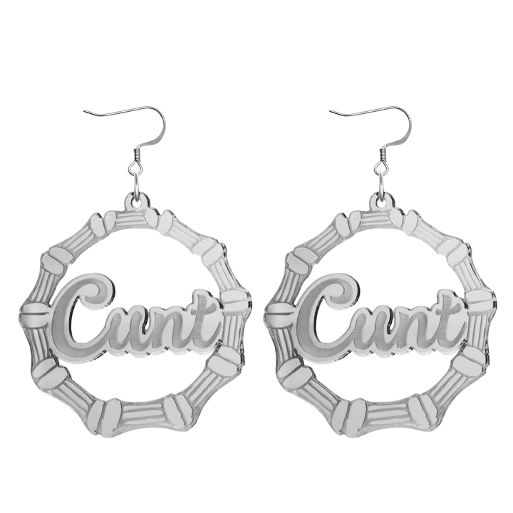 Haus of Dizzy Cunt Bamboo Hoops