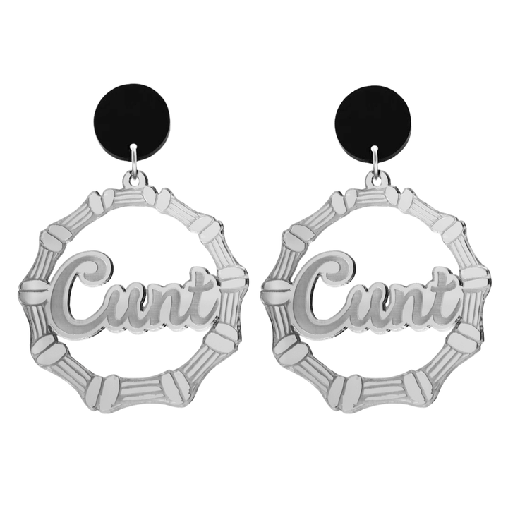 Haus of Dizzy Cunt Bamboo Hoops