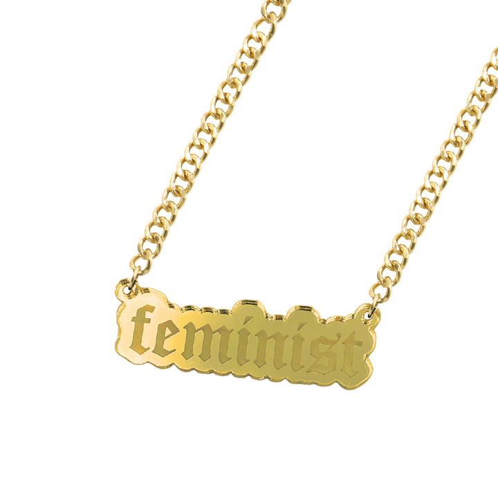 HAUS OF DIZZY 'Feminist' Plate Necklace