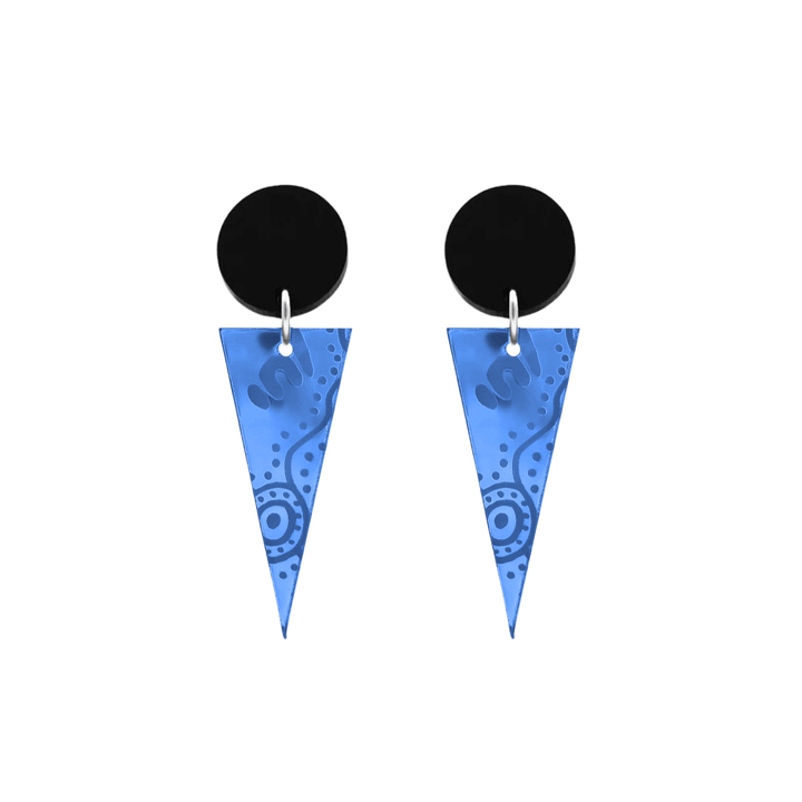 Haus of Dizzy 'Wiradjuri Yinaa' Mirror Cone Earrings