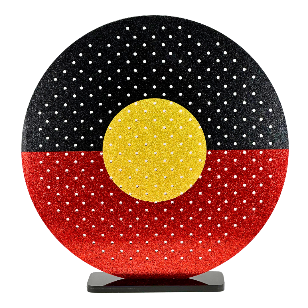 aboriginal flag circle jewellery stand