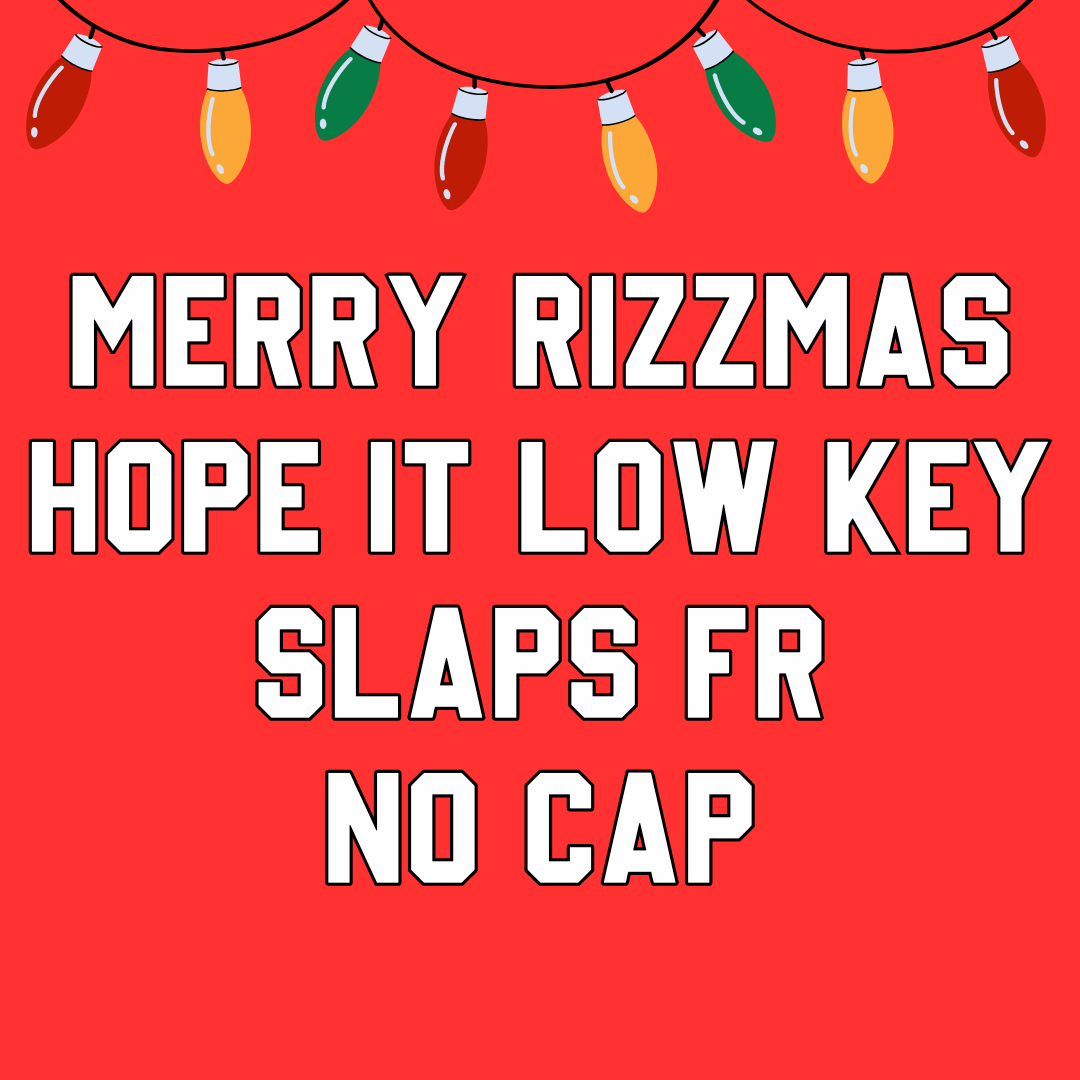 haus of dizzy merry rizzmas christmas greeting card