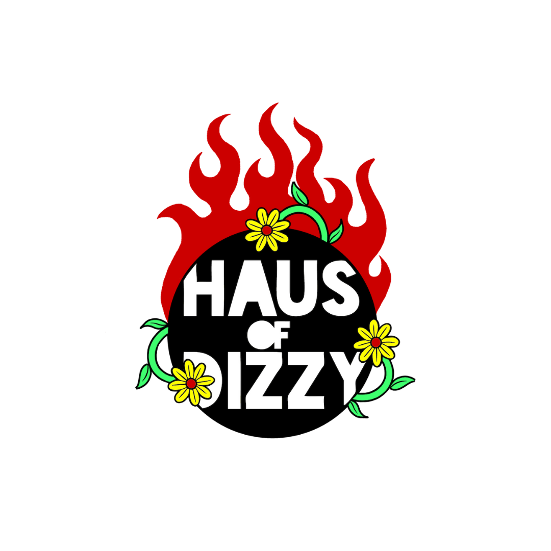 Haus of Dizzy Red Flames Logo sticker