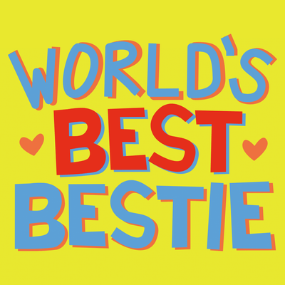 Worlds Best Bestie Greeting Card