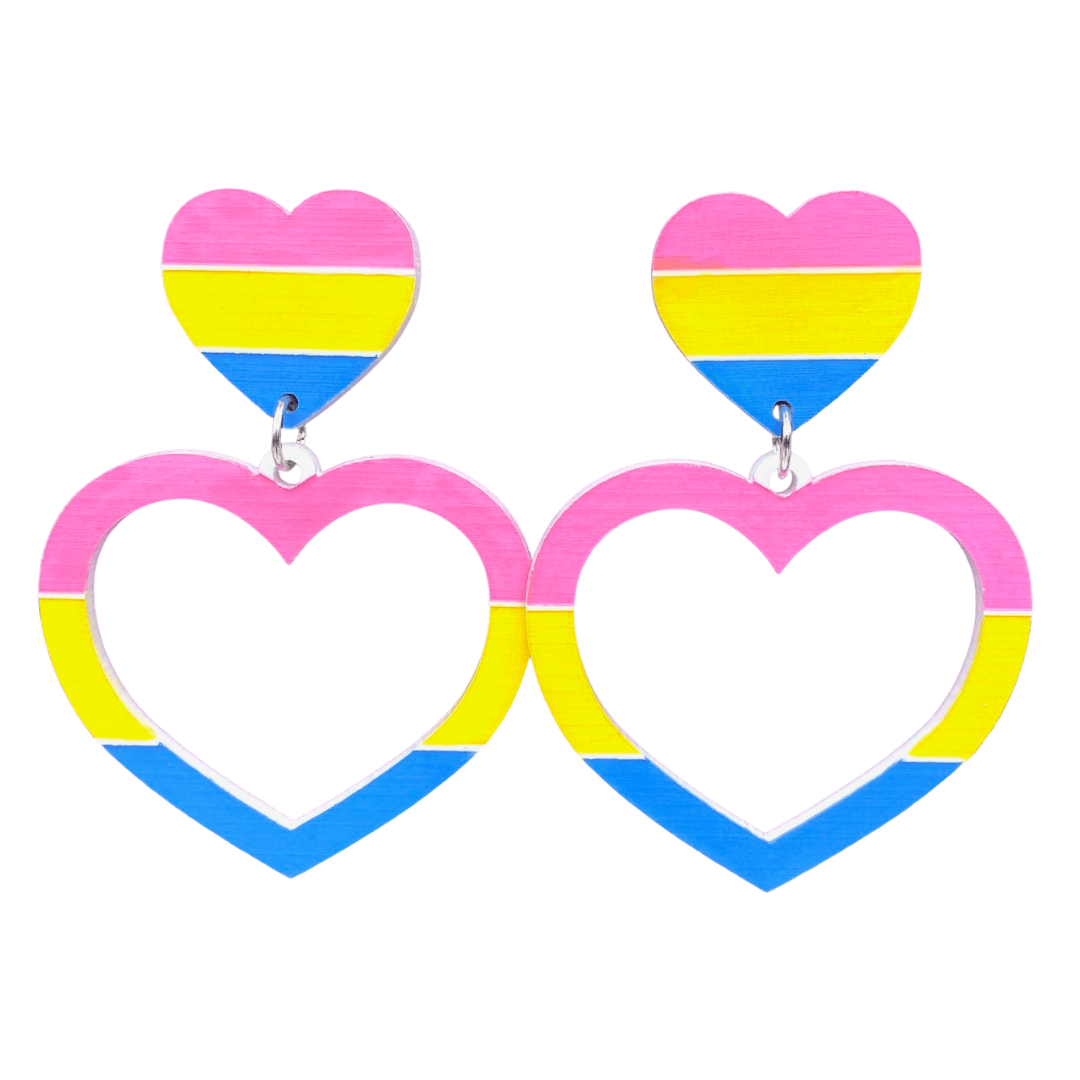 Haus of Dizzy 'Pride Flag' Barbie Heart Earrings 🏳️‍🌈