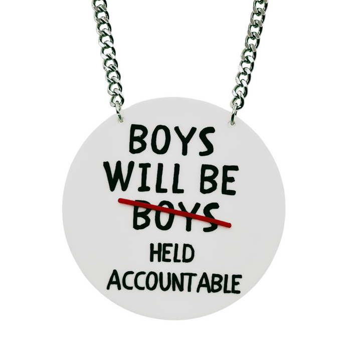 Haus of Dizzy 'Boys Will Be Held Accountable' Necklace