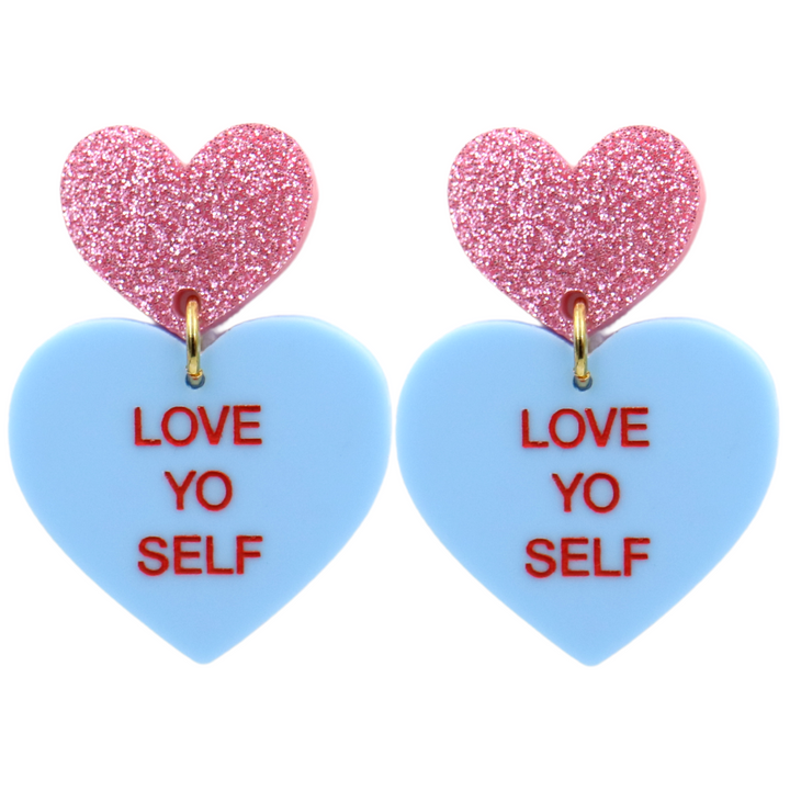 Haus of Dizzy 'Gentle Reminder' Candy Heart Earrings