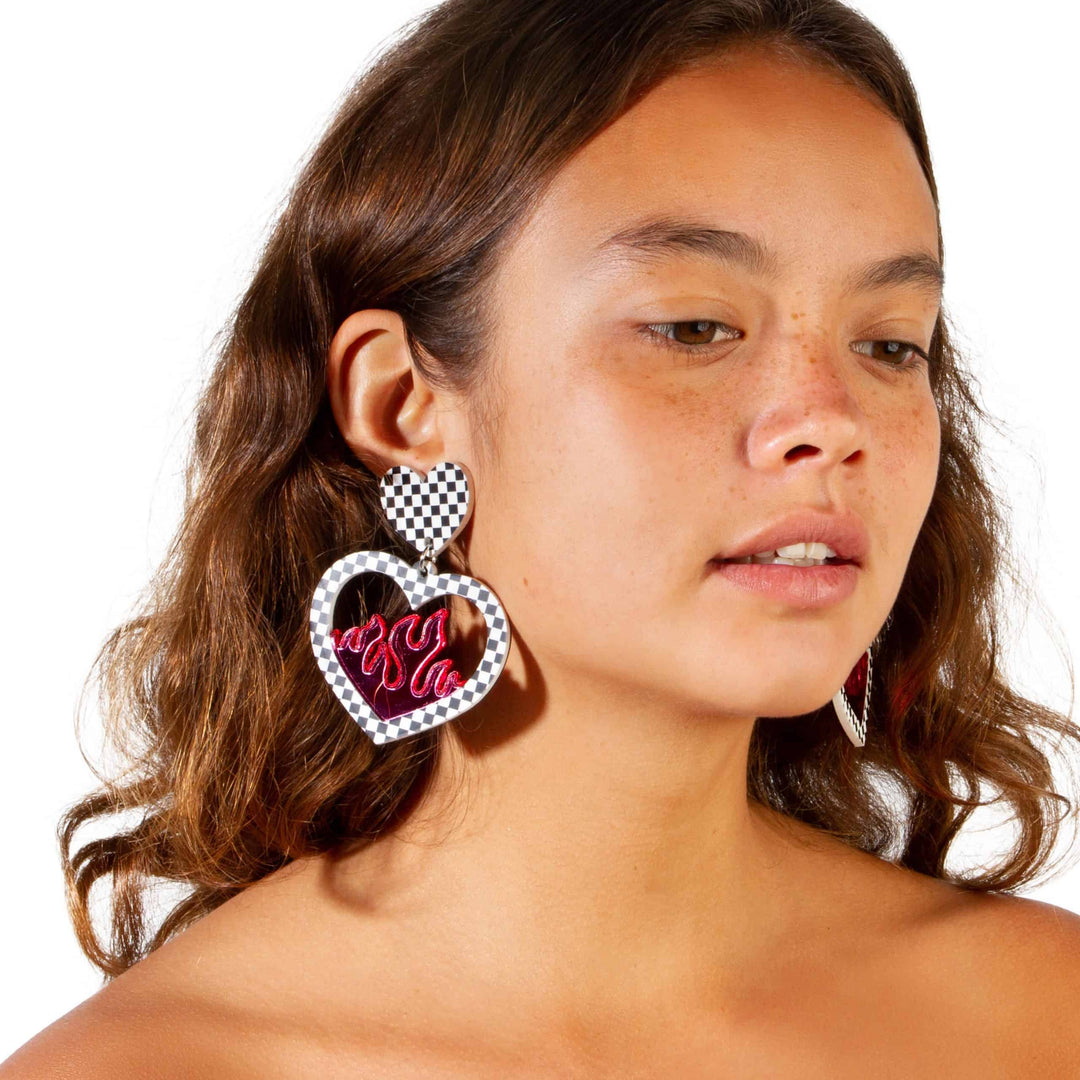 Haus of Dizzy 'Pink Flamezz' Earrings