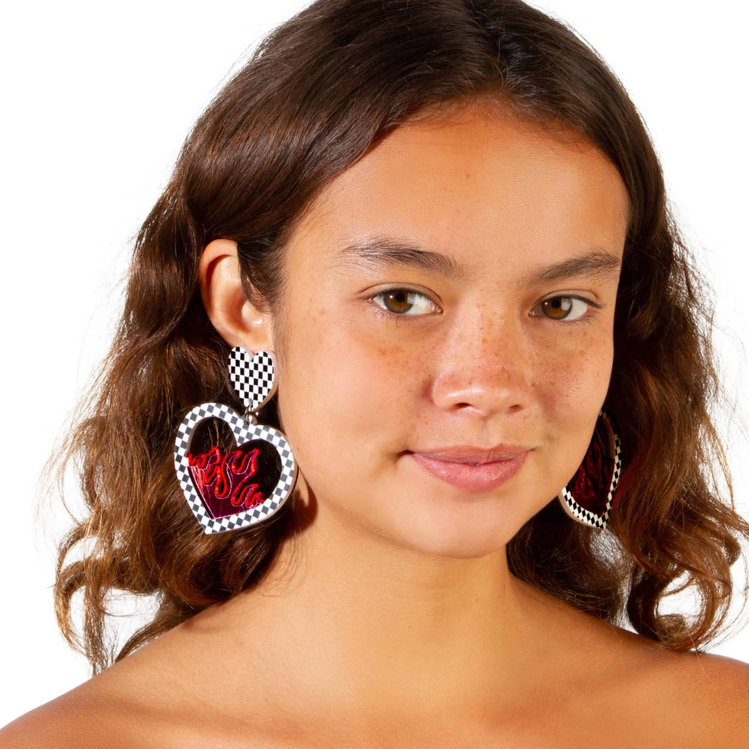 Haus of Dizzy 'Pink Flamezz' Earrings