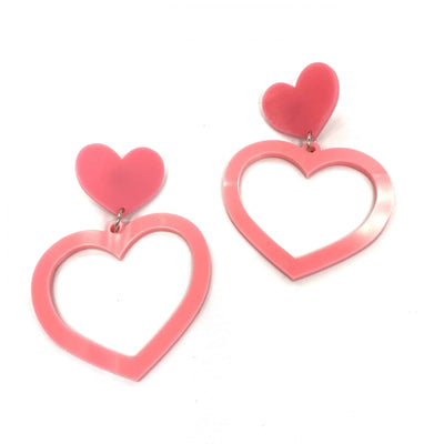 Haus of Dizzy Barbie Heart Earrings