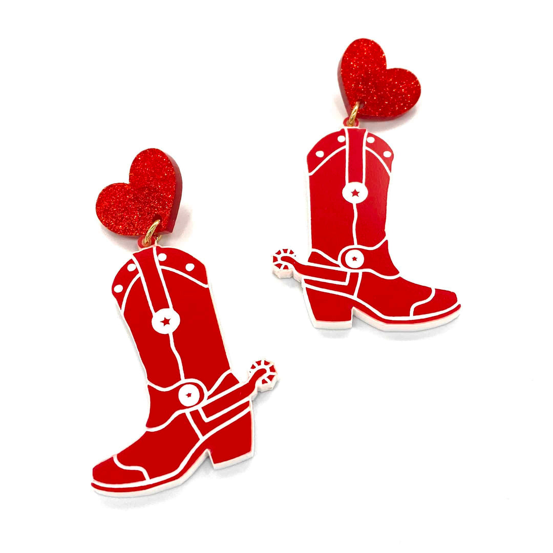 Haus of Dizzy 'Cowboy Boot' Earrings