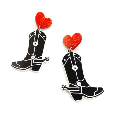 Haus of Dizzy 'Cowboy Boot' Earrings