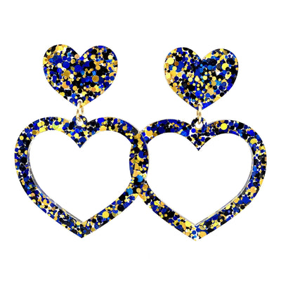 Haus of Dizzy Confetti Barbie Heart Earrings