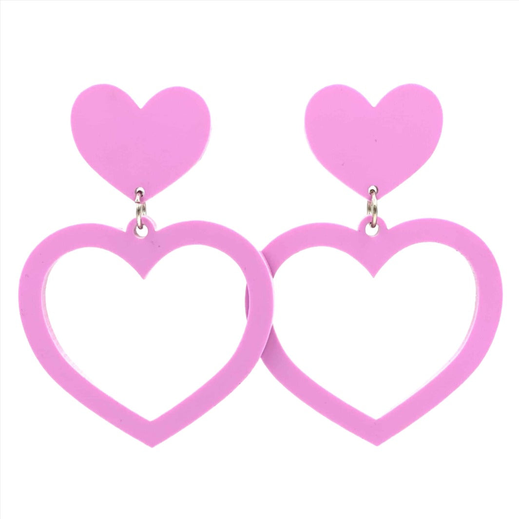 Haus of Dizzy 'Pretty Pastel' Barbie Heart Earrings