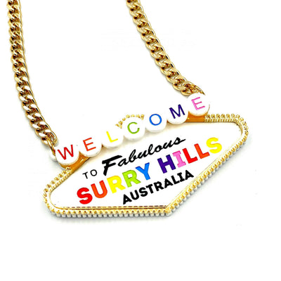 Haus of Dizzy Custom 'Welcome to the Fabulous Hood' Necklace