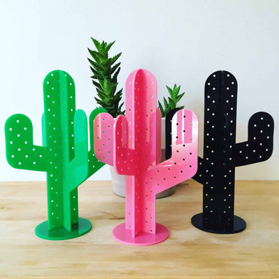 Pink cactus stands