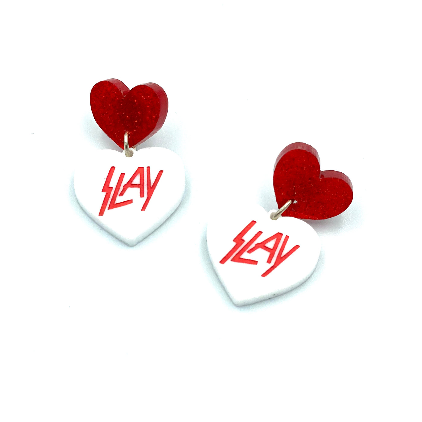 Haus of Dizzy Mini 'Slay' Heart Earrings ❤️