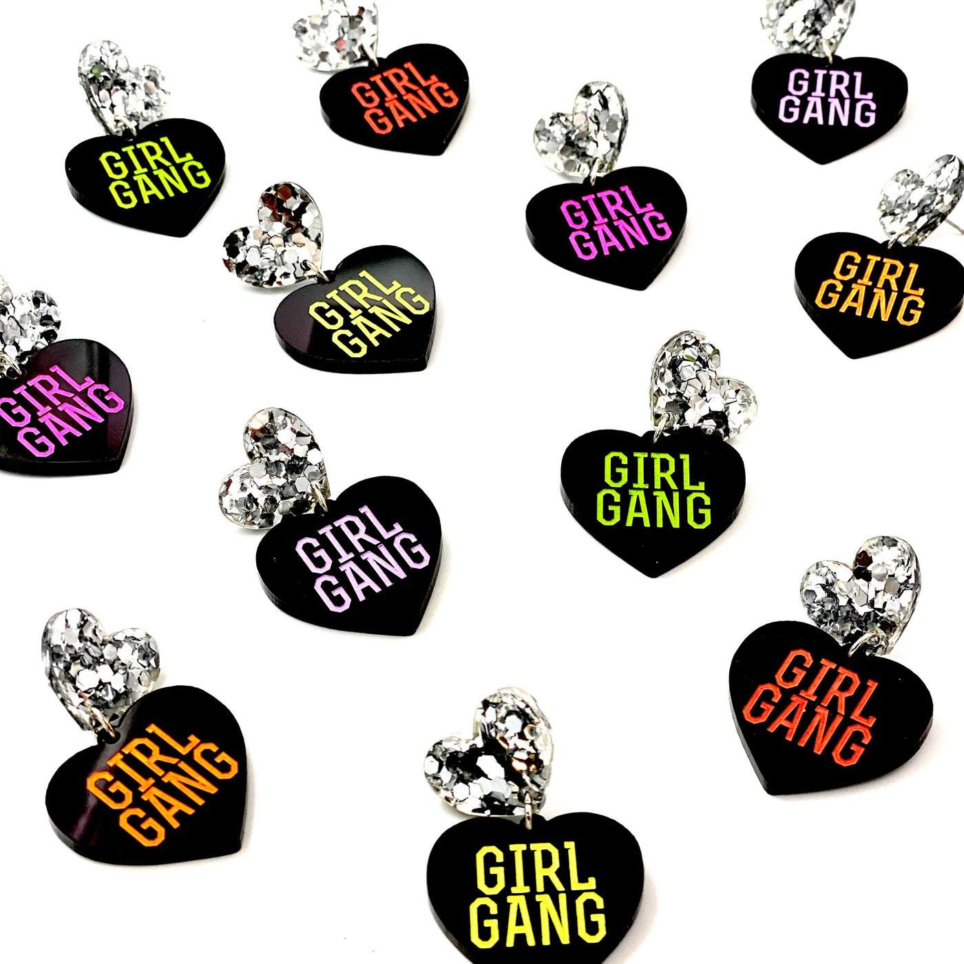Haus of Dizzy Hand Painted Girl Gang Earrings