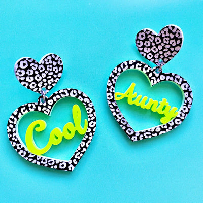 Haus of Dizzy 'Cool Aunty' Heart Earrings