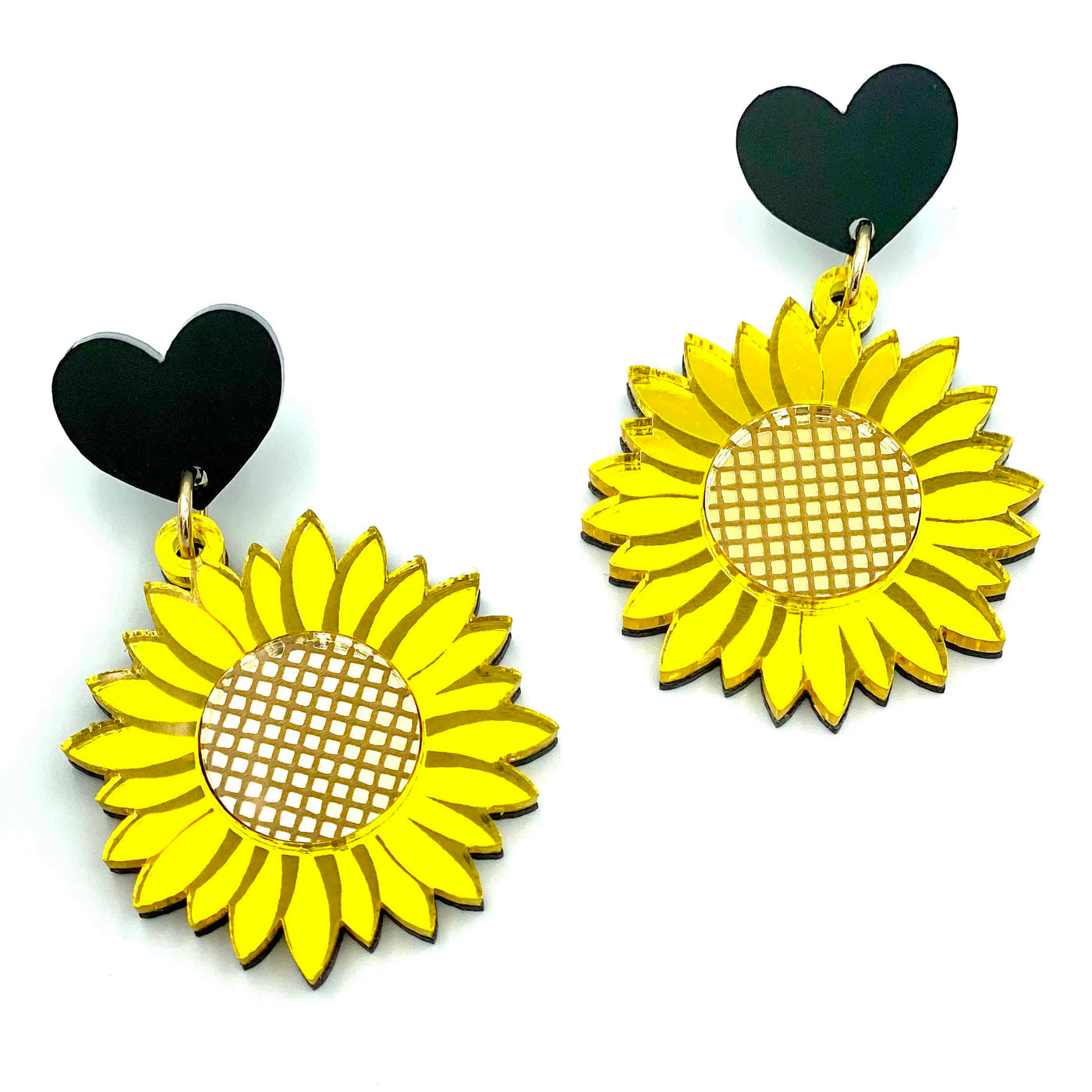Haus of Dizzy 'Sweet Sunflower' Mirrored Earrings
