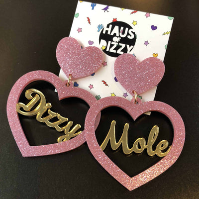 Dizzy Mole Heart Earrings