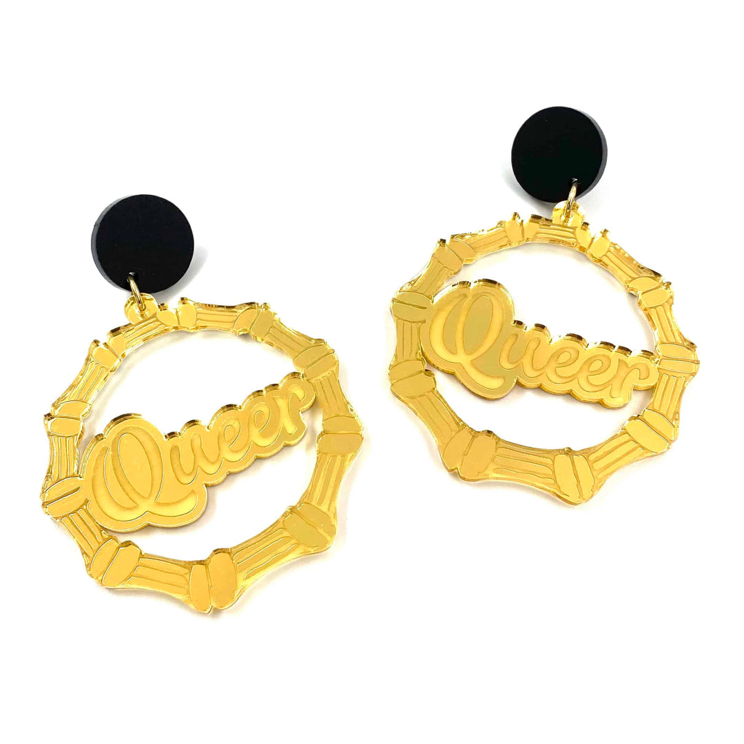 Haus of Dizzy 'Queer' Bamboo Hoops