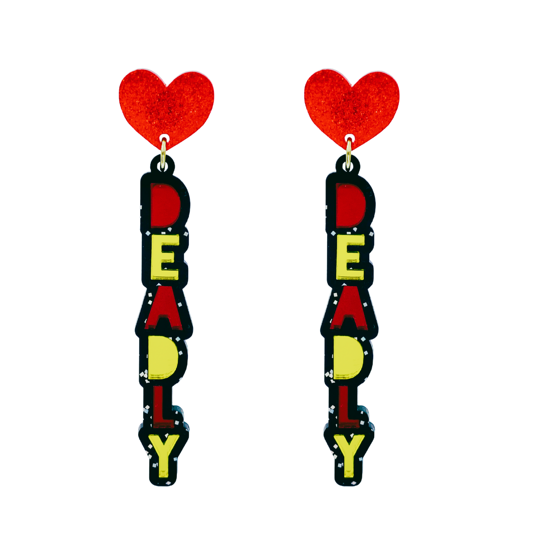 Haus of Dizzy 'Deadly' Stacked Mirror Earrings