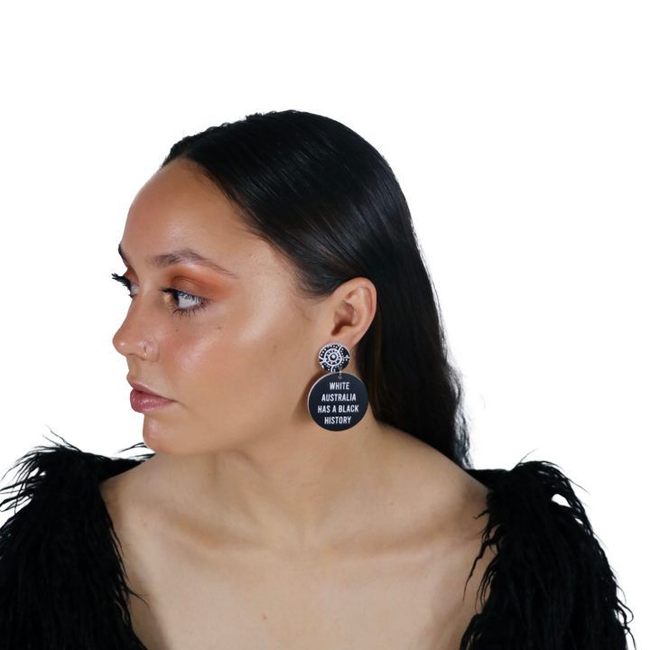 Haus of Dizzy 'White Australia has a Black History' Earrings