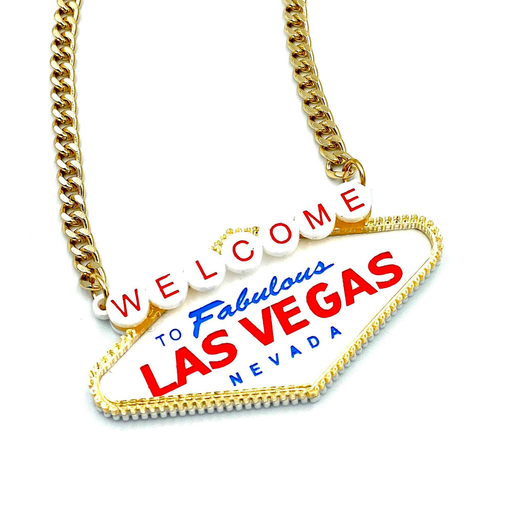 haus of dizzy custom welcome to fabulous las vegas nevada necklace 
